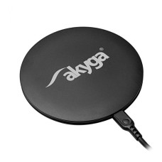 Akyga Bezdrátová nabíjecí podložka 5-12V/ max 15W, Super Fast Charge 3.0, USB-C, černá, 1m