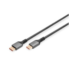 Digitus DP Kabel PREMIUM DP2.1 1m 16K@60Hz, UHD, 80Gbps, Alu