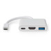 NEDIS USB 3.2 Gen 1 adaptér/ USB-C zástrčka - USB-A zásuvka - USB-C zásuvka/ výstup HDMI/ bílý/ box/ 10 cm
