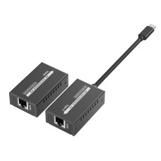 PremiumCord USB-C na HDMI extender přes patch kabel Cat5e/6/6a 4K@60Hz na 60m