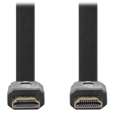 NEDIS High Speed HDMI 2.0 kabel s ethernetem/ 4K@30Hz/ zlacené konektory HDMI-HDMI/ plochý/ černý/ bulk/ 2m