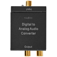 NEDIS digitální audio převodník/ vstup 1x digitální RCA / 1x TosLink/ výstup 1x (2x RCA) / 1x 3,5 mm / černý