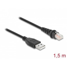 Delock Kabel z rozhraní RJ50 na USB 2.0 Typu-A ke čtečce čárových kódů, 1,5 m