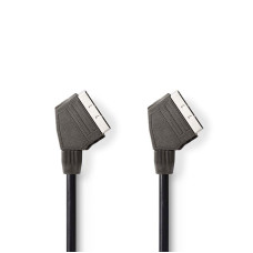 Nedis CVGL31001BK15 - Kabel SCART | SCART Zástrčka | SCART Zástrčka | 480p | 1.50 m | Kulatý | PVC | Černá