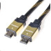 PremiumCord GOLD HDMI + Ethernet kabel, zlac.,1,5m