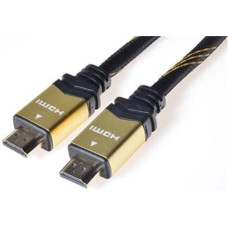 PremiumCord GOLD HDMI + Ethernet kabel, zlac., 2m