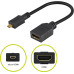 PremiumCord Flexi adaptér HDMI Typ A samice - micro HDMI Typ D samec pro ohebné zapojení