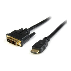 StarTech.com 6ft (1.8m) HDMI to DVI Cable, DVI-D to HDMI Display Cable (1920x1200p), Black, 19 Pin HDMI Male to DVI-D Male Cable Adapter, Digital Monitor Cable, M/M, Single Link
