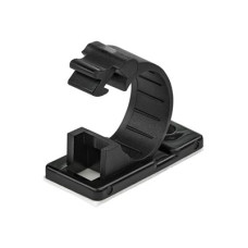 StarTech.com 100 Adhesive Cable Management Clips Black, Network/Ethernet/Office Desk/Computer Cord Organizer, Sticky Cable/Wire Holders, Nylon Self Adhesive Clamp UL/94V-2 Fire Rated
