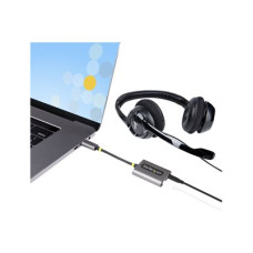 StarTech.com USB-C Headphone Splitter, USB Type C Dual Headset Adapter w/Microphone Input, USB C to 3.5mm Adapter/Earphone Dongle, USB C to Audio Jack/Aux Output