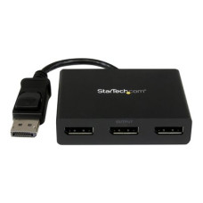 StarTech.com 3-Port Multi Monitor Adapter, DisplayPort 1.2 MST Hub, Dual 4K 30Hz & 1x 1080p, Video Splitter for Extended Desktop Mode on Windows PCs Only, DP to 3x DP Monitors MST Hub