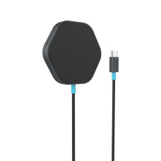 CANYON bezdrátová magnetická nabíjecka HEXAGON 110, 15W, Dark Grey