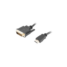 LANBERG HDMI (M) na DVI-D (M) (24+1) kabel 3m, dual link, pozlacené konektory 4K, černý