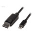 PremiumCord Mini DisplayPort - DisplayPort V1.2 přípojný kabel M/M 1m