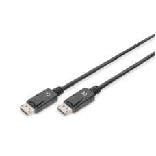 Digitus Připojovací kabel DisplayPort 1.2, DP M/M, 3,0 m, se západkou, Ultra HD 4K, bl