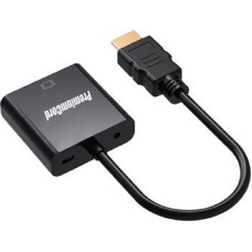 PremiumCord Převodník HDMI na VGA se zvukem 3,5mm stereo jack - černý