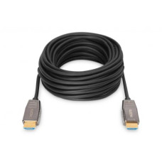 Digitus HDMI AOC hybridní optický kabel, Type A M/M, 10m, UHD 8K@60Hz, CE, gold, bl