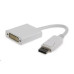 Kabel Gembird red. Displayport na DVI, M/F, bílá