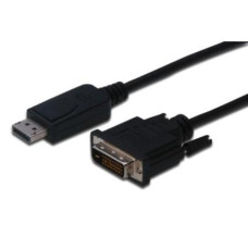 Digitus Adaptérový kabel DisplayPort, DP - DVI (24 + 1) M / M, 1,0 m, s blokováním, kompatibilní s DP 1.1a, CE, bl