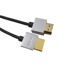 PremiumCord Slim HDMI High Speed + Ethernet kabel, zlacené konektory, 2m