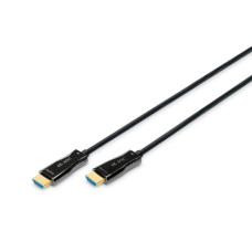 Digitus Připojovací kabel HDMI AOC s hybridním vláknem, typ A M/M, 30 m, UHD 4K@60 Hz, CE, zlatá, bl