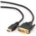 Gembird kabel HDMI (M) na DVI (M), pozlacené konektory, 3m, černý, bulk balení