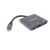 PremiumCord adaptér USB-C na HDMI, USB 3.0 a PD