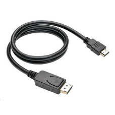 Kabel C-TECH DisplayPort/HDMI, 1m, černý