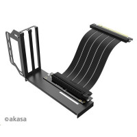 AKASA RISER BLACK PRO, Vertical GPU Holder + Premium PCIe 3.0 Riser cable