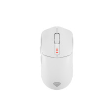 Genesis herní myš ZIRCON 500/Herní/Optická/10 000DPI/Bezdrátová USB + Bluetooth/Bílá