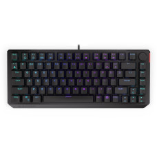 Endorfy herní klávesnice Thock 75% Red / RGB / red sw. / drátová / mechanická / US layout / zkrácená /černá