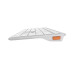 A4tech FBX50C, bezdrátová kancelářská klávesnice,BT/USB 2,4Ghz, bílá