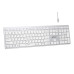 A4tech FBX50C, bezdrátová kancelářská klávesnice,BT/USB 2,4Ghz, bílá