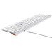 A4tech FBX50C, bezdrátová kancelářská klávesnice,BT/USB 2,4Ghz, bílá