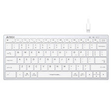 A4tech Klávesnice FX51, kancelářská klávesnice, membránová, bezdrátová, CZ/SK, Bílá