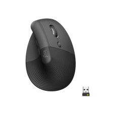 Logitech Lift Vertical Ergonomic Mouse - Grafitová, 400-4000dpi, 6 tlačítek, bluetooth, logitech bolt