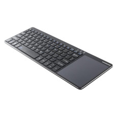 Modecom MC-TPK1 bezdrátová multimediální klávesnice s touchpadem, tenký profil, US layout, USB nano přijímač, černá