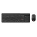 Klávesnice C-TECH Quallis WLKMC-05, bezdrátový combo set s myší, černý, USB, CZ/SK