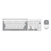 Klávesnice C-TECH Quallis WLKMC-05, bezdrátový combo set s myší, bílá, USB, CZ/SK