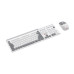 Klávesnice C-TECH Quallis WLKMC-05, bezdrátový combo set s myší, bílá, USB, CZ/SK