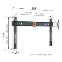 Vogel's TVM 1603, fixní TV držák pro obrazovky 40-100