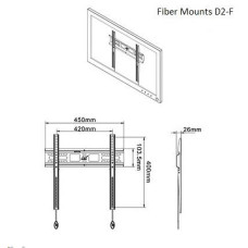 Levný kvalitní fixní držák Tv Fiber Mounts D2F