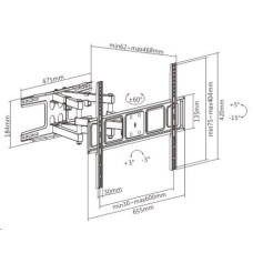 Kvalitní otočný nástěnný držák na Tv Fiber Mounts Solid-2