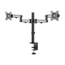 StarTech.com Desk Mount Dual Monitor Arm, Desk Clamp VESA Compatible Monitor Mount for up to 32 inch Displays, Ergonomic Articulating Monitor Arm, Height Adjustable/Tilt/Swivel/Rotating