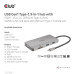 Club3D hub USB-C, 9-in-1 hub s HDMI, VGA, 2x USB Gen1 Type-A, RJ45