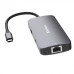 VERBATIM Hub USB-C Pro Multiport 5 Port, 2x USB 3.2, 1x USB-C, HDMI, RJ45, šedá