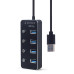 GEMBIRD hub, 4-port USB 3.1 (Gen 1) hub s vypínači