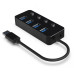 GEMBIRD hub, 4-port USB 3.1 (Gen 1) hub s vypínači