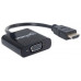 MANHATTAN převodník z HDMI na VGA (HDMI Male to VGA Female, black, Polybag)