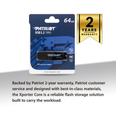 Patriot XPORTER CORE/64GB/USB 3.2/USB-A/Černá